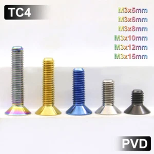 Tornillos hexagonales de cabeza avellanada de titanio TC4 M3x5/6/8/10/12/15 para motocicleta - Imagen 1 de 10