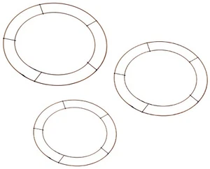 12" 14" 16" Flach Kupferdraht Kranz Herstellung Ring Rahmen Weihnachten Xmas Handwerk - Bild 1 von 4