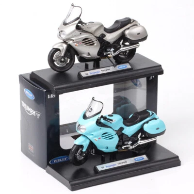 1:18 Welly scale 2002 Triumph Trophy touring motorcycle bike model Diecast toys - Image 1 of 4