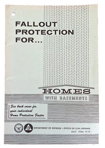 Vintage Civil Defense 1967 booklet H-12 Fallout Protection For Homes Basements - Picture 1 of 7