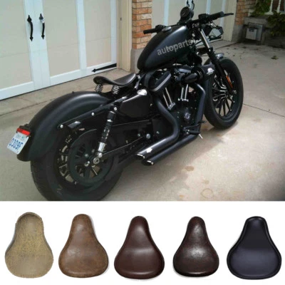 Refit Bobber Motorcycle Spring Solo Seat Custom For Harley Davidson Fatboy FLSTF - Image 1 of 4