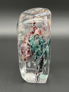 Mundgeblasenes Kunstglas 6" Briefbeschwerer Skulptur - Künstler signiert - Bild 1 von 14