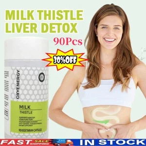 90Pcs Oxyenergy Milk Thistle Extract Vegan Capsules For Liver Function Strength - Bild 1 von 11