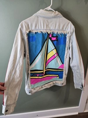 pink dolphin jean jacket mens L sz - Image 1 of 4