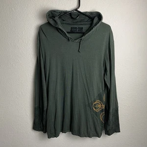 Infiniti Now Hooded Long Sleeve Top Women's Large Dark Green Oversized Hood - Picture 1 of 9