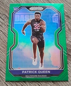 Tarjeta de novato Panini Prizm 2020 - Rookie Patrick Queen #381 Green Prizm Ravens - Imagen 1 de 2