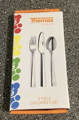 3-teiliges Kinderbesteck von Thomas - Messer, Gabel, Löffel - NEU - Bild 1 von 2