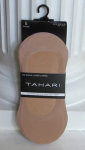 TAHARI 5 Pair LAZER LINER SOCKS NO SHOW Women's Shoe SIzE 5-10 NWT $36 - Picture 1 of 2