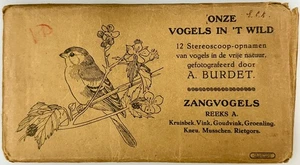 SV028_004 Stereoviews Set of 12 Collection of Our Birds by Adolphe Burdet, - Picture 1 of 3
