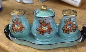 Chikaramachio salt & pepper set With Tray condiment Vintage Japan - Picture 1 of 15