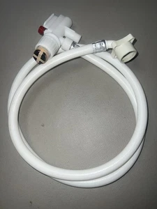 5ft Universal Washing Machine Inlet Hose w Shut-Off Valve & Backflow Preventer - Picture 1 of 3