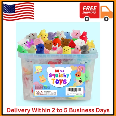 80Pcs вечеринки Favors для детей 4-8, Kawaii мягкие игрушки Mochi мягкая игрушка оптом Fidget - Изображение 1 из 4