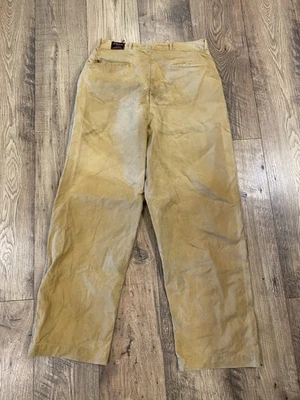 Vintage 50’s Sears Roebuck JC Higgins canvas hunting pants men’s tan 34x30 - Image 1 of 4