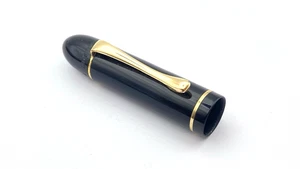 VINTAGE PELIKAN IBIS FOUNTAIN PEN CAP ONLY IN BLACK GOLD TRIM MADE IN GERMANY - Picture 1 of 6