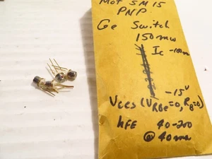 4 Pack Motorola SM15741 Transistors, PNP Type, Discontinued/Vintage/Very Rare - Picture 1 of 4