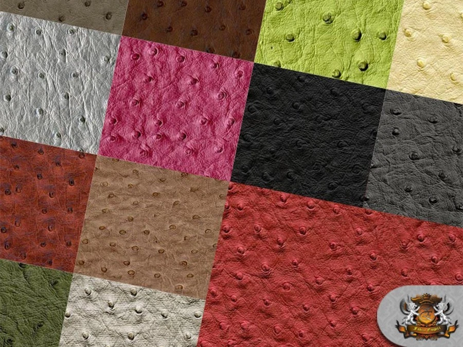 Vinyl Ostrich EMU Upholstery Leather Fabric / 54" Wide / Sold by the yard - Image 1 of 1