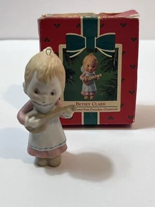 Vintage 1984 Betsey Clark Hallmark Ornament Porcelain Girl Banjo with box A7 - Picture 1 of 7