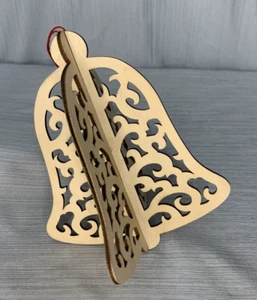 Campana addobbo natalizio taglio laser 6" x 5" - Foto 1 di 4