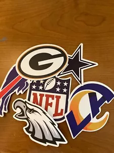 NFL Logos Stickers ~ New CURRENT ~ Water Resistant Vinyl ~ Shipping Additional - Picture 1 of 63