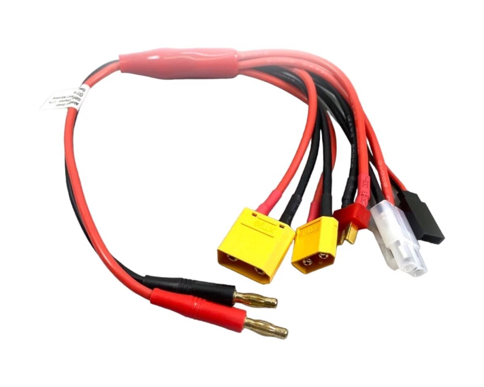 Absima Multi 5 Ladeadapter Kabel Banane auf XT90/XT60/T-Plug/JR/Tamiya ... - Bild 1 von 1