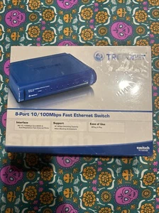 Brand New Sealed Trendnet 8 Port 10/100 Mbps Greennet Switch # TE100-S8/A - Picture 1 of 5