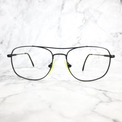 Safilo Elasta 3766 003 Eyeglasses Black Aviator Full Rim Frames 56-17-140 - Image 1 of 4