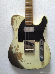 Guitarra Eléctrica Antigua Buena Calidad TL Sillas de Latón Sillas de Hardware Antiguadas Pastillas Cuerpo de Ceniza - Imagen 1 de 3