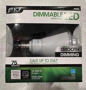 TCP LED 14W (75W Eq.) PAR30 Long Neck LED Bulb 3000K, 120V 850 Lumen Dimmable - Picture 1 of 5