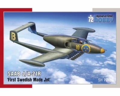 Special Hobby SAAB J/A-21R 'First Swedish Made Jet' 1:72 SH72480 modellismo - Immagine 1 di 4