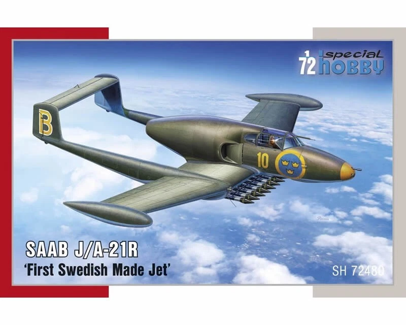 Special Hobby SAAB J/A-21R 'First Swedish Made Jet' 1:72 SH72480 modellismo - Immagine 1 di 4