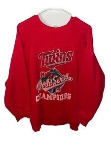 Vintage 1987 Made in USA Minnesota Twins World Series Champions Crewneck - Picture 1 of 4