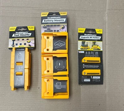StealthMounts - DeWALT Battery Mounts Tool Mounts Magnetic Bit Holders  ALL 3 ! - Image 1 of 4