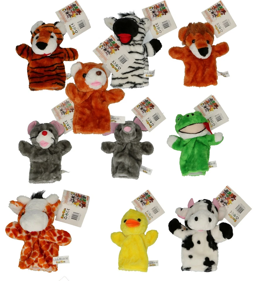 Handpuppe Handspielpuppe Plüsch Tiere Wild Dschungel Bauernhof Puppentheater - Bild 1 von 4