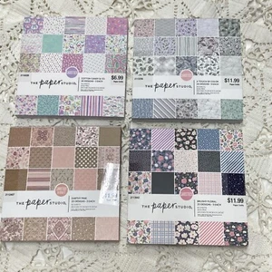 New Sealed 4 Lot THE PAPER STUDIO CARDSTOCK 6 X 6 Each 60 Sheets Acid Free Craft - Picture 1 of 5
