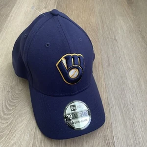 Milwaukee Brewers MLB New Era 39Thirty Fitted Baseball Hat Cap Size M/L NWT - Picture 1 of 5
