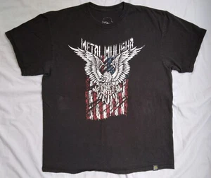 Metal Mulisha Black Short Sleeve T-Shirt Cotton Flag Patriot Mens Size Large - Picture 1 of 5