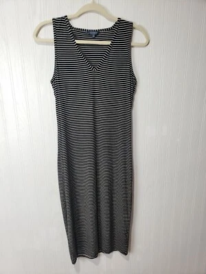 Lucky Brand Women's Maxi Dress Soft Stretch Sleeveless Striped Long Size S Foto 1 de 4