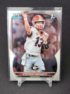 Stetson Bennett 2022 Bowman University Football  Base 1st Bowman #39  - Image 1 of 2