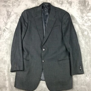 Armani Collezioni Wool Cashmere Sport Coat Men 42 Long Black Micro Checks Italy - Bild 1 von 22