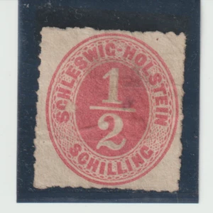 Germany-Schleswig-Holstein Scott #3 MNG  CV. $40.  slight thin - Picture 1 of 2