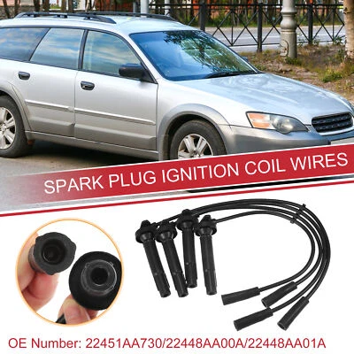 Cable de bobina de encendido de cable de bujía 4 piezas No.22451AA730 para Subaru Baja Outback Foto 1 de 4