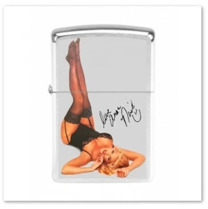 Zippo Lighter - Anna Nioole Smith- chrome brushed Zippo with print - Picture 1 of 1