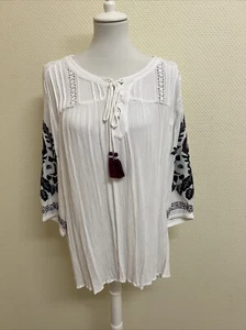 Buntes Damen T-Shirt Sommer Gr 46/48 bestickt - Bild 1 von 5