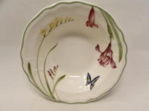 Summer Meadow by Epoch Soup Bowl Flowers, Butterflies, Scalloped b31 - Picture 1 of 3