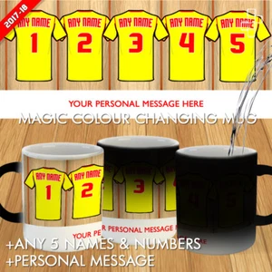 TAZZA MAGICA WATFORD PERSONALIZZATA CALCIO REGALO SPOGLIATOIO 2017-18 DESIGN PERSONALIZZATO - Foto 1 di 10