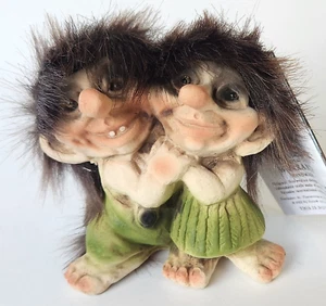 Ny Form Troll:   Boy and Girl Dancing 4" Tall 4" Wide Norwegian - Picture 1 of 7