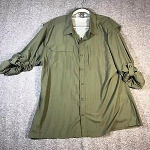 EASTERN MOUNTAIN SPORTS Shirt Mens XL Green Fishing Hiking Outdoor Vented Nylon - Picture 1 of 10