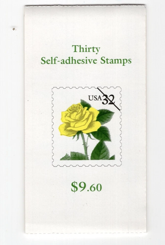 1996 32 cent Yellow Rose complete booklet of 30 Scott #BK242, Mint NH - Image 1 of 1