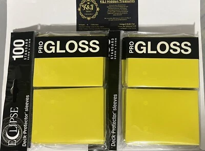 ¡¡4 PACKS!! Fundas para tarjetas Ultra Pro estándar brillo eclipse - amarillo limón nuevas 400ct Foto 1 de 2