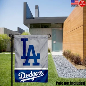 Los Angeles Dodgers Garden 2 Sided Yard Flag 12x18 2020 World Series Champions - Picture 1 of 5